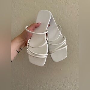 Stylish White Strappy Sandals